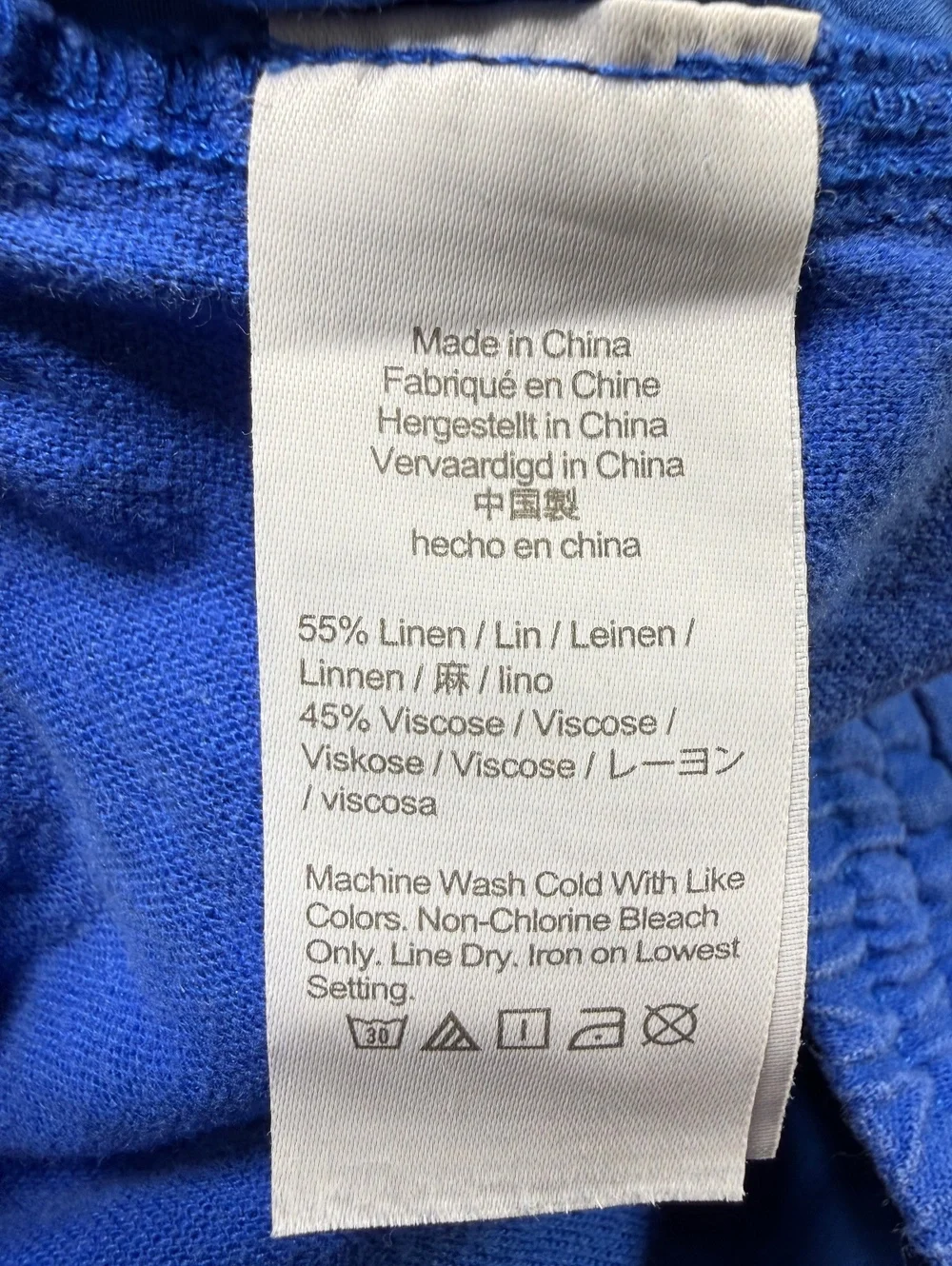 J.Crew Linen Blend Scalloped Hem Shorts XL Blue